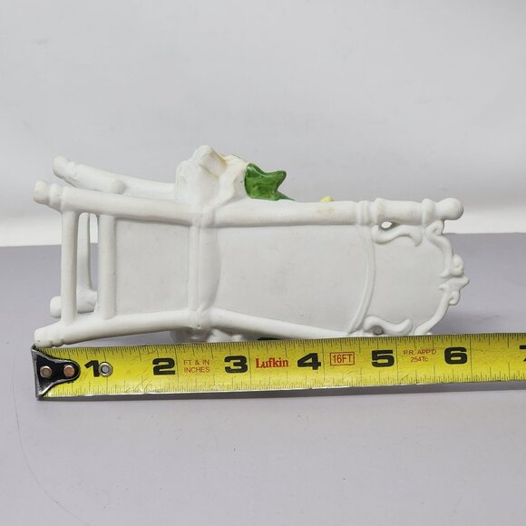 Vintage Lefton Ceramic Girl Figurine With‎ Cat Sitting On Chair - Picture 10 of 10